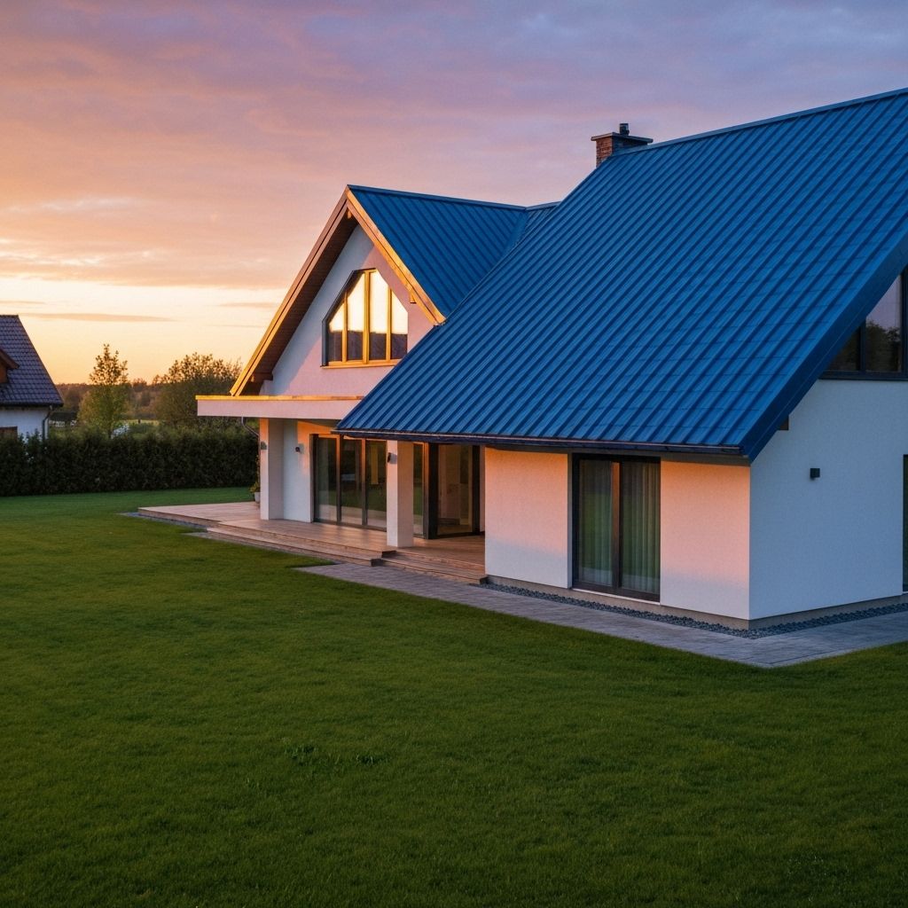 Beautiful home at sunset